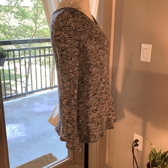 Michelle knit black & white longsleeve sweater shirt lightweight casual comfy S‌ - Picture 3 of 6